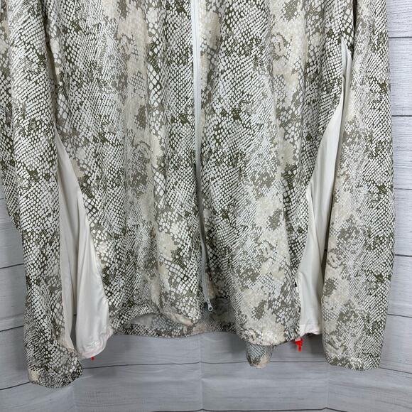 Adidas Mens 2XL Allover Print Marathon Jacket White Aluminium IC7597 Slim Fit - Picture 6 of 12